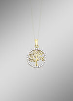 Lebensbaum-Anhänger mit Zirkonia 