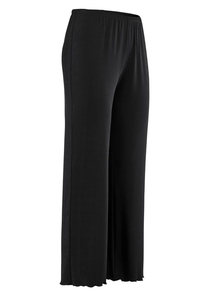 Weich flie&szlig;ende, 7/8-lange Hose SCHWARZ