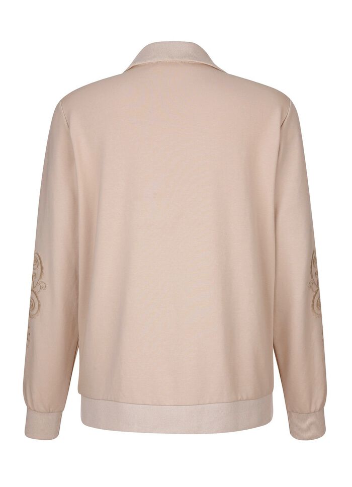 Sweatjacke mit seitlichen Eingrifftaschen 