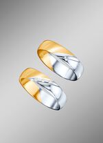 Trauring in Gelb-Wei&szlig;gold 