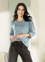 Shirt mit silberfarbenen Zierplättchen 