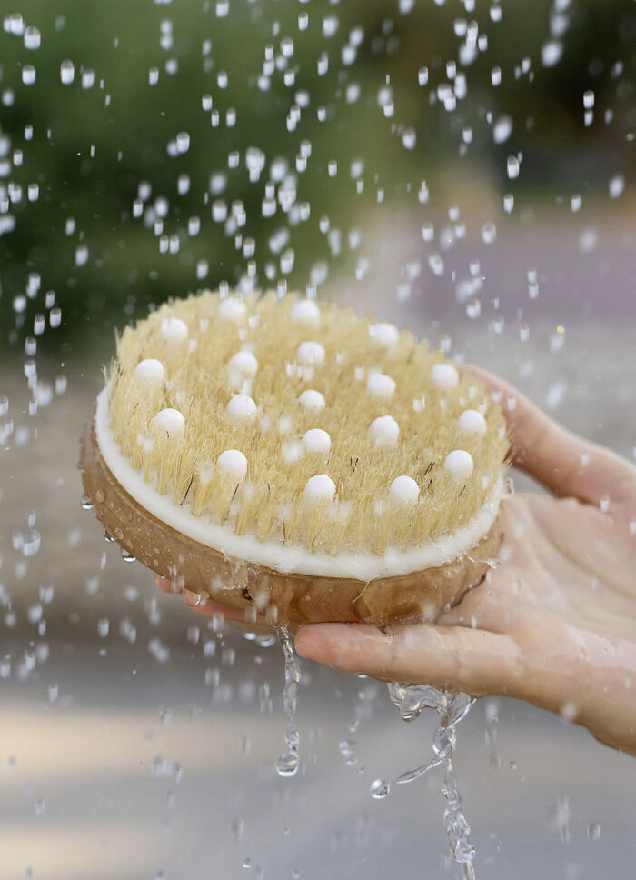 Massagebürste aus Wildschweinborsten  