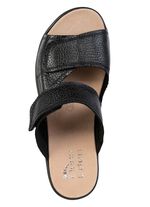 ELENA EDEN, bequeme Damen-Pantoletten, Weite H, mit herausnehmbarem Fu&szlig;bett SCHWARZ