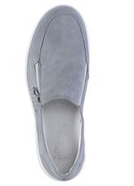 ELENA EDEN Slipper aus hochwertigem Veloursleder mit Zier-Perforation BLEU