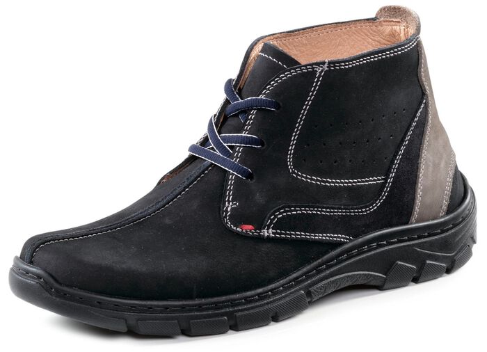 Schn&uuml;r-Boot aus Nubukleder 