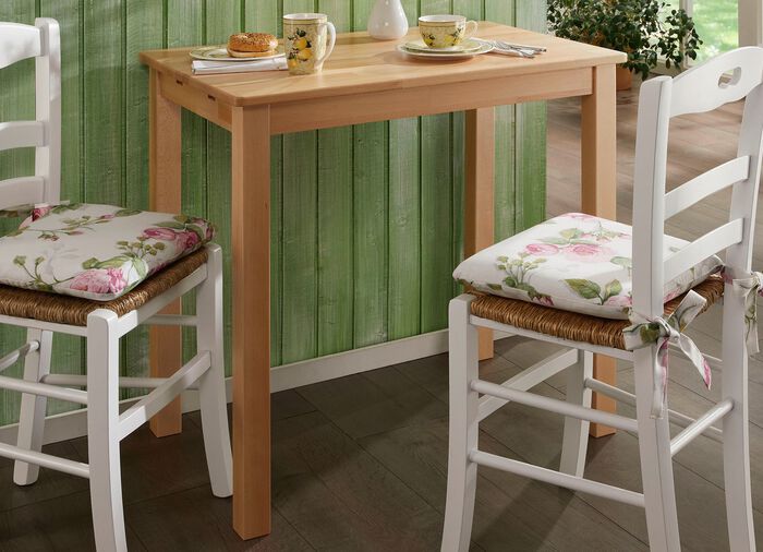 Esstisch aus massiver Buche mit Auszug NATUR