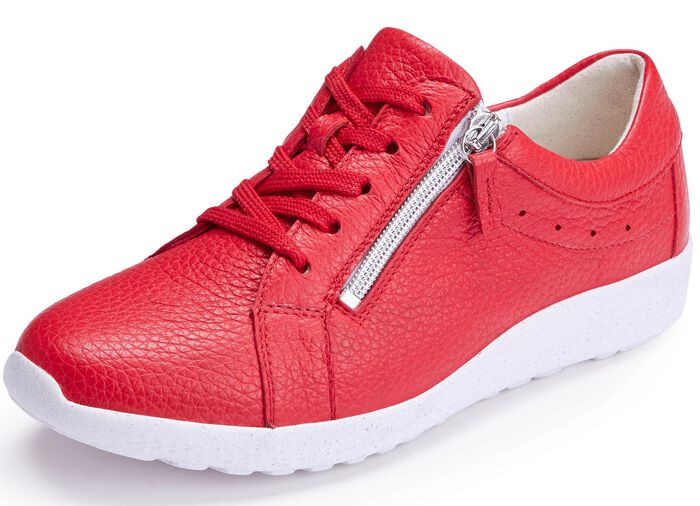 Waldl&auml;ufer, bequeme Damen-Schn&uuml;rschuhe, Weite K, mit herausnehmbarem Fu&szlig;bett ROT