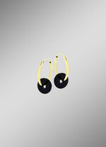 Schlichte Creolen mit echt Onyx 