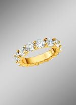 Memoire-Brillantring mit ca.12 Brillanten 