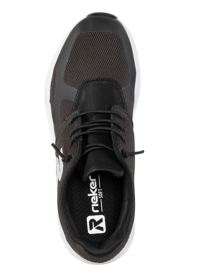 Rieker Sneaker aus teilweise beschichtetem Meshmaterial SCHWARZ