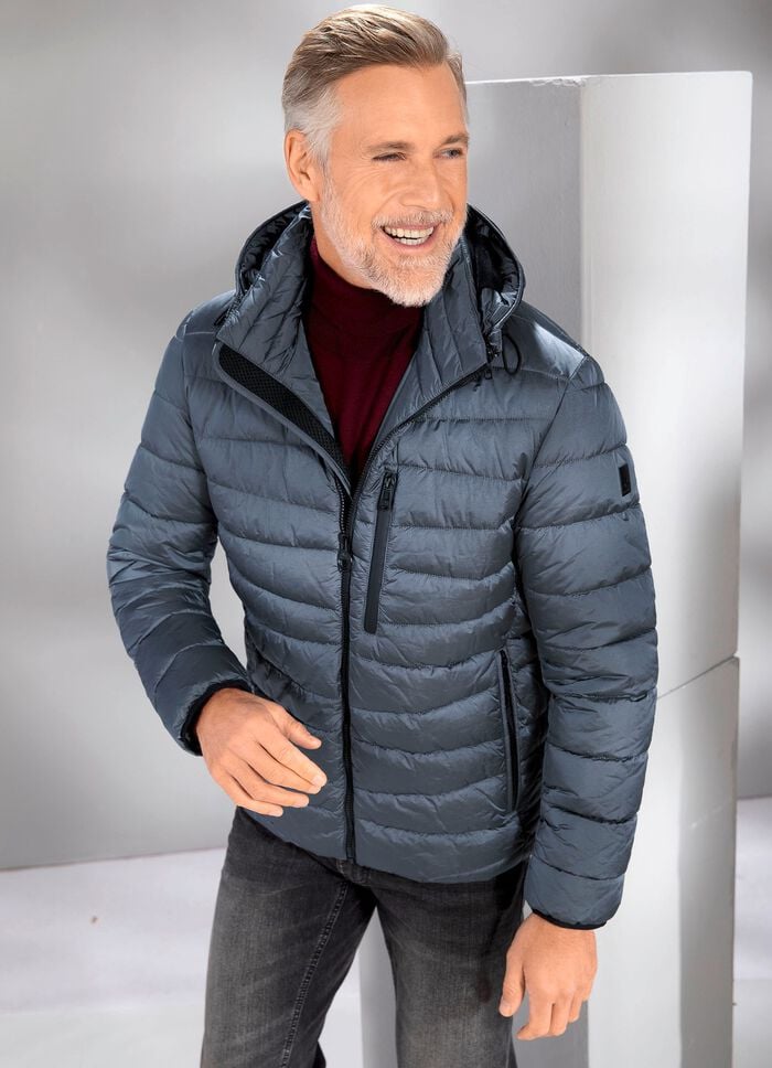 Steppkurzjacke von &bdquo;New Canadian&ldquo; STAHLBLAU