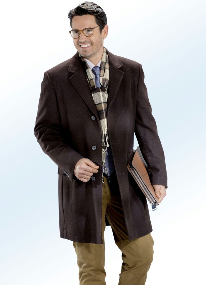 Mantel mit 3-Knopf-Verschluss MOKKA