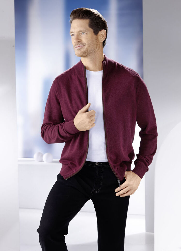 Klassische "King's Road"-Jacke in 3 Farben BORDEAUX MELIERT