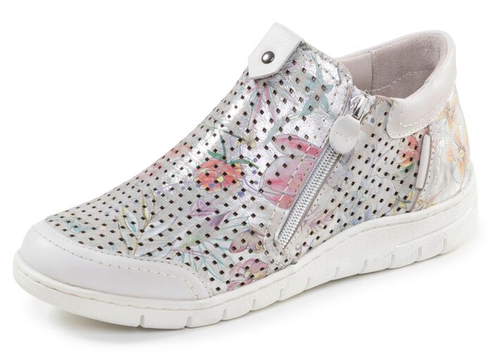 ELENA EDEN, sommerliche Damen-Boots, Weite H, mit herausnehmbarem Fu&szlig;bett ECRU-BUNT