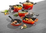 STONELINE® Kochtopf-Set, 15-teilig ORANGE