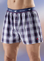 Mustang Zweierpack Boxershorts, knöpfbarer Eingriff, Webware 