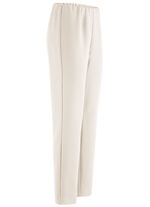 Knöchellange Hose mit angeschnittenem Bund BEIGE