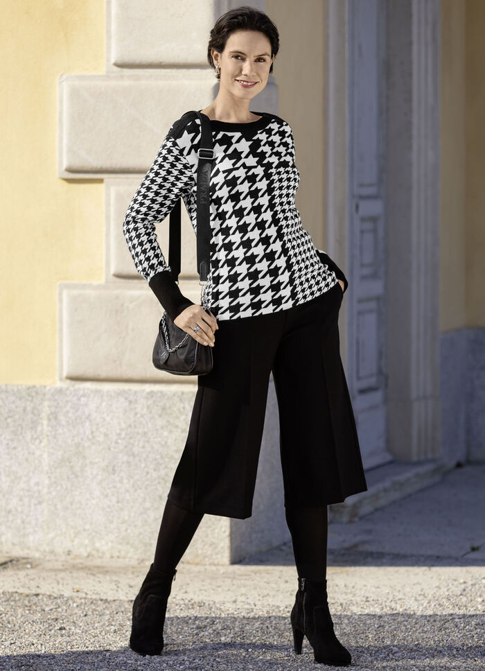 Schicke Culotte in Schlupfform SCHWARZ