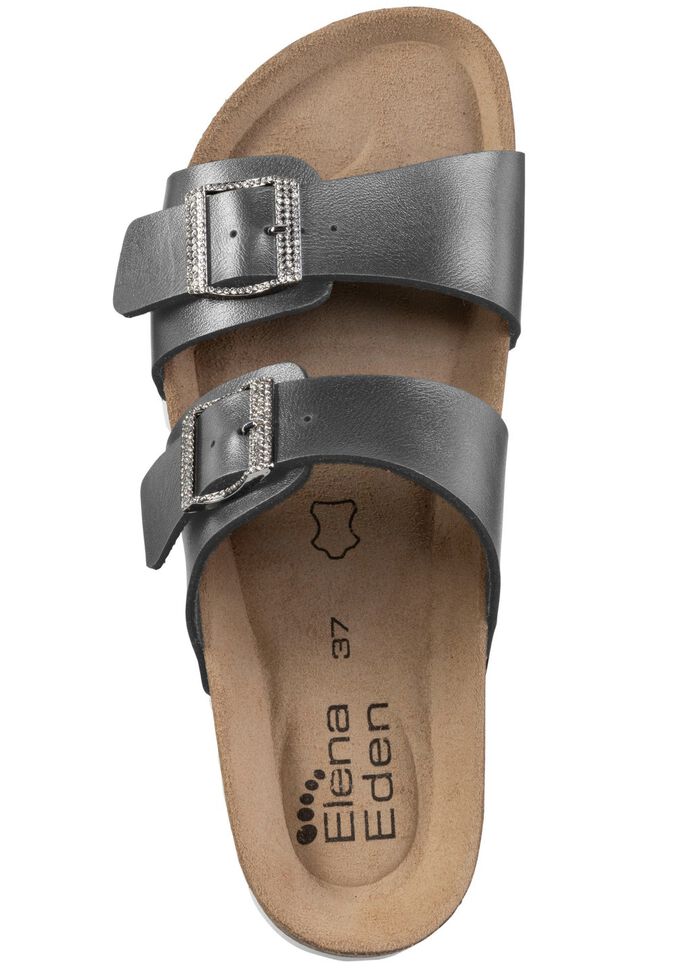 ELENA EDEN Pantolette mit Glitzersteinchen verzierten Schlie&szlig;en 