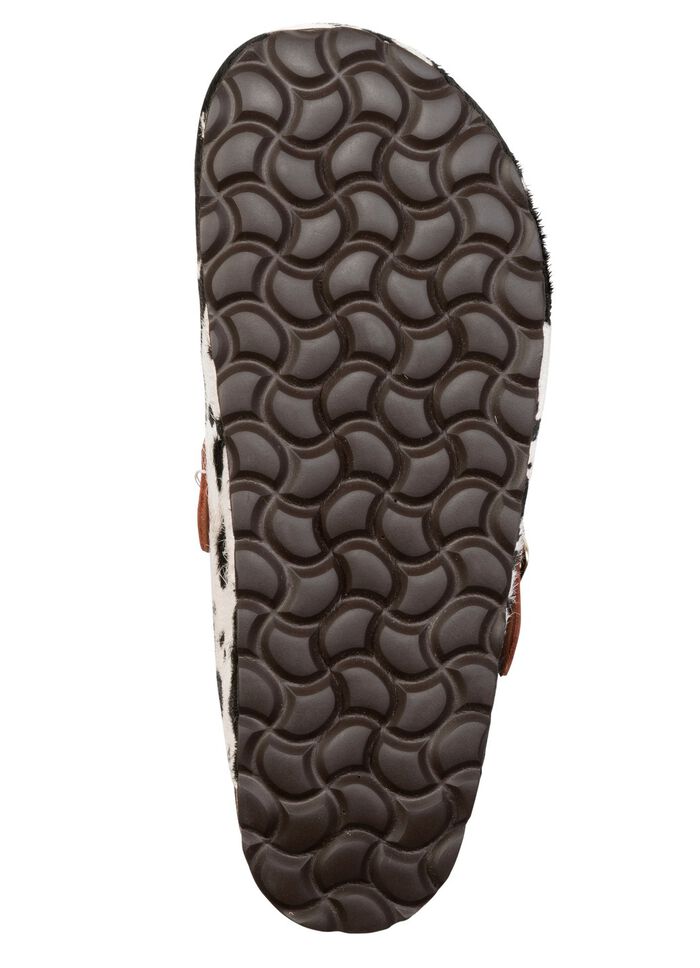 ELENA EDEN, trendige Damen-Clogs, Weite H, mit brauner Spange 