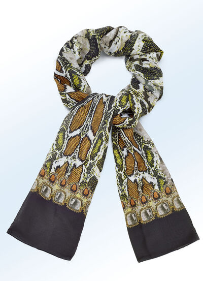 Schal mit Reptildessin 