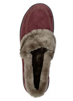 ELENA EDEN, warme Damen-Hausschuhe, Weite H, mit Lammfell BORDEAUX