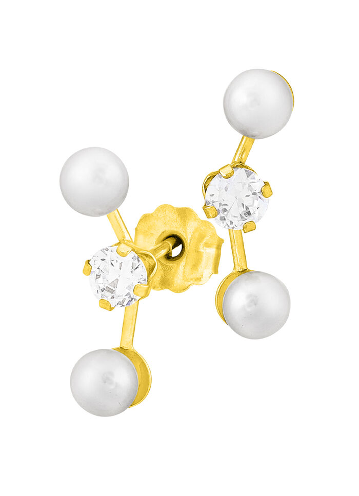 Reizende Ohrstecker mit Süßwasser-Zuchtperlen 