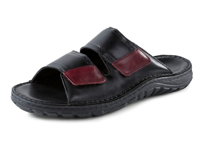 GINO GALANTE, klassische Herren-Pantoletten, aus Leder 