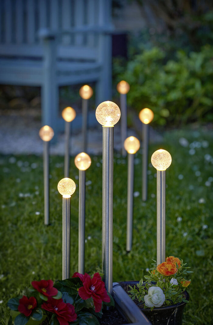 Solarstecker aus Edelstahl, 10er-Set 