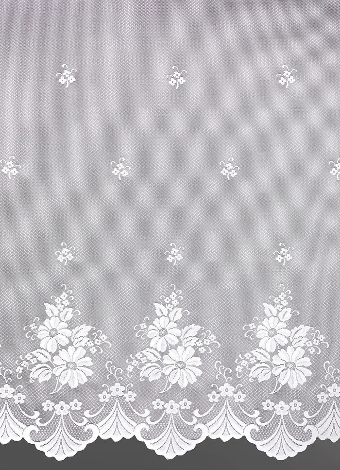 Floraler Blumenfenster-Store mit Universalschienenband 