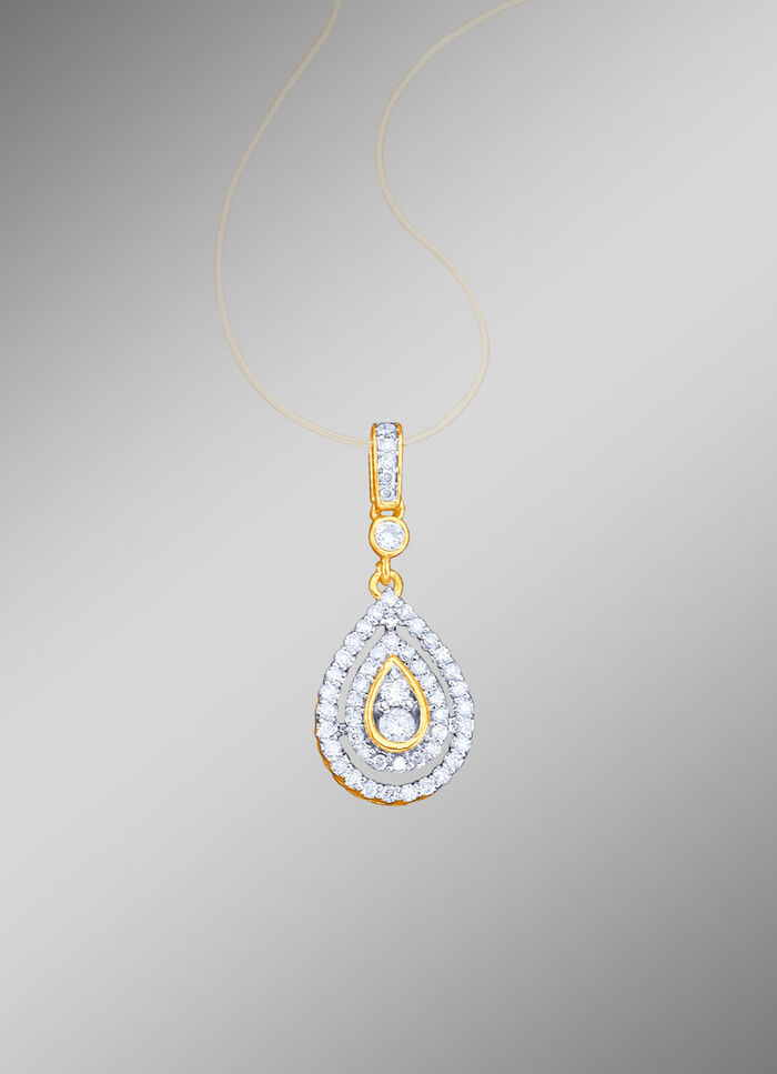 Massiver Anh&auml;nger mit Brillanten 