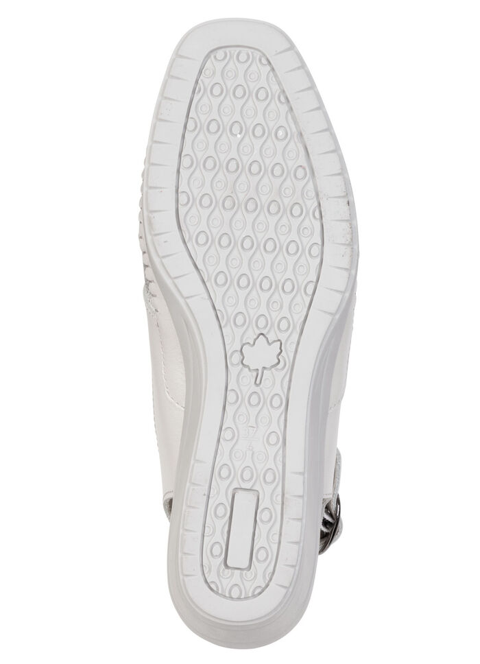 ELENA EDEN, schicke Damen-Sandalen, Weite G, mit Gummizug ECRU-SILBER