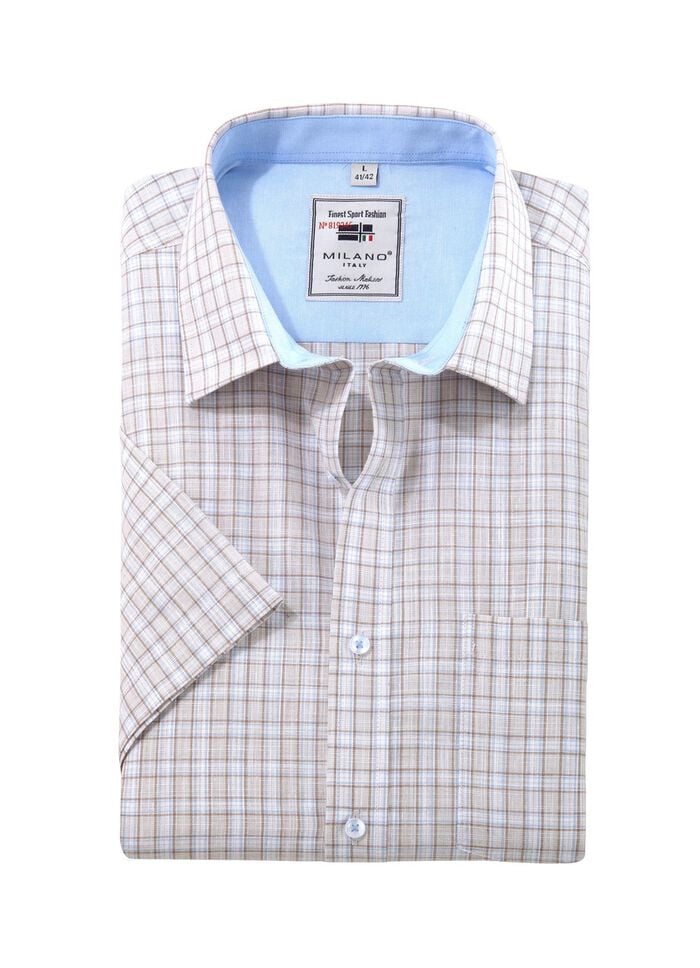 Kariertes "Milano Italy"-Hemd in 4 Farben 