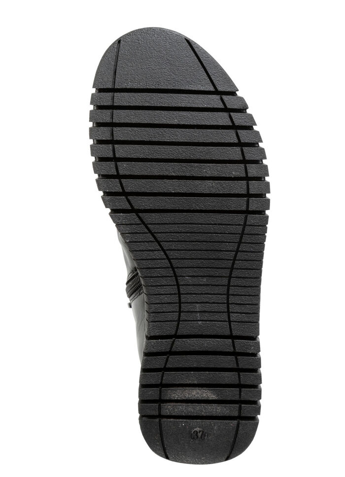 Gemini Stiefelette mit Raffung und dekorativen Knöpfen SCHWARZ