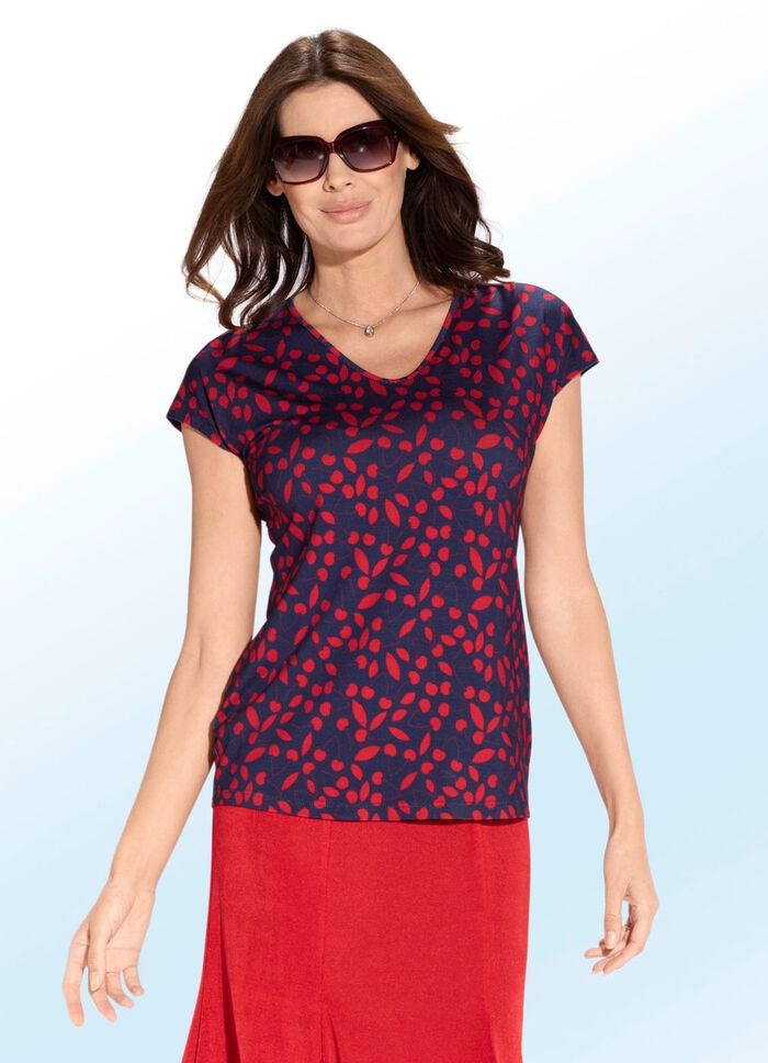 Shirt mit &uuml;berschnittener Schulterpartie 