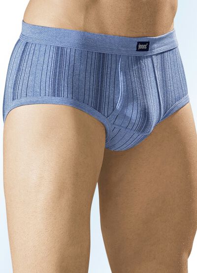 Fünferpack Slips aus Feinripp mit Eingriff 