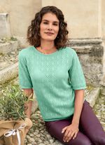 Pulli mit Ajourmuster MINT