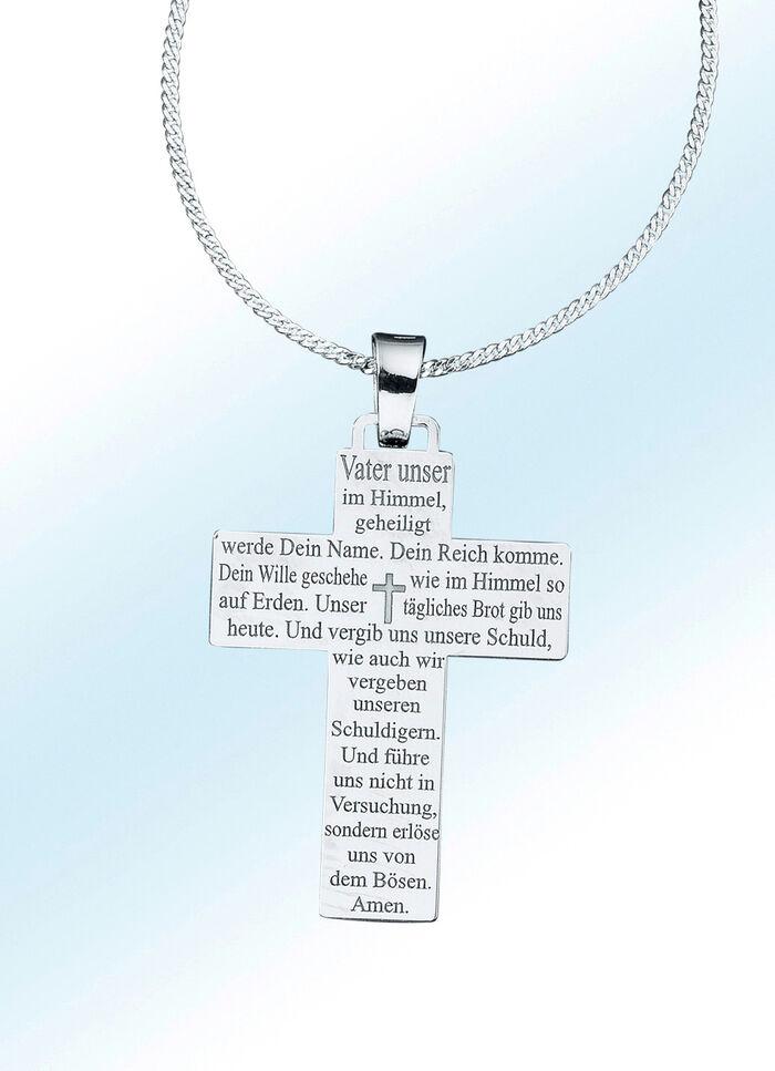 Anh&auml;nger mit komplettem "Vater unser..." und Panzerkette 