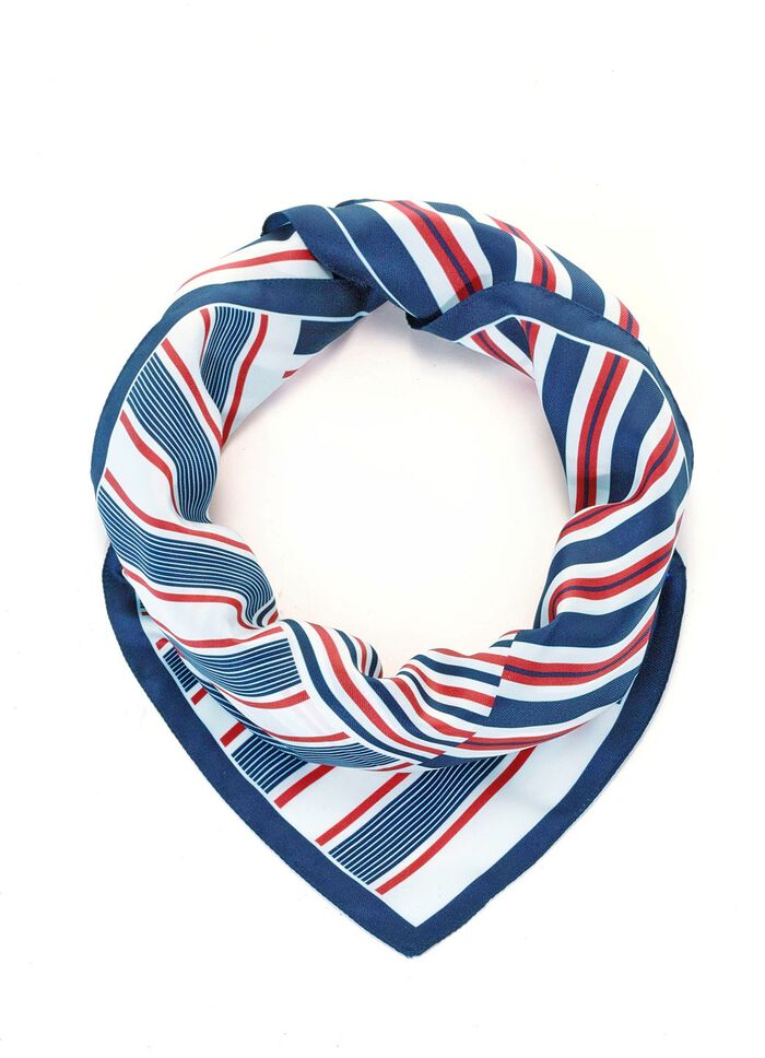 Nickituch mit Streifendessin 