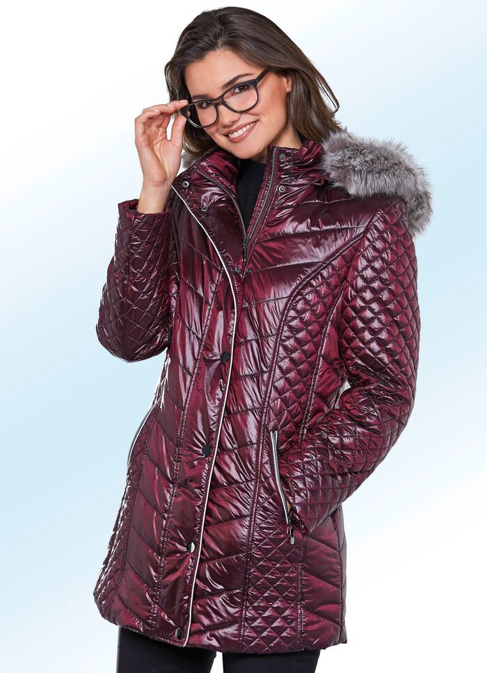Jacke mit weißer Kontrastpaspelierung BORDEAUX