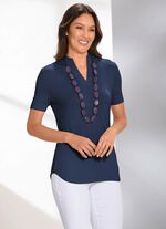 Unifarbene Shirt-Tunika 