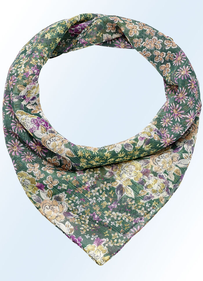 Nickituch mit Floraldessin 