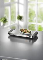 Elektrische Warmhalteplatte mit 3 separaten Beh&auml;ltern 
