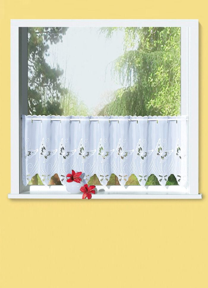 Hochwertiger Kurzstore mit Plauener Stickerei 