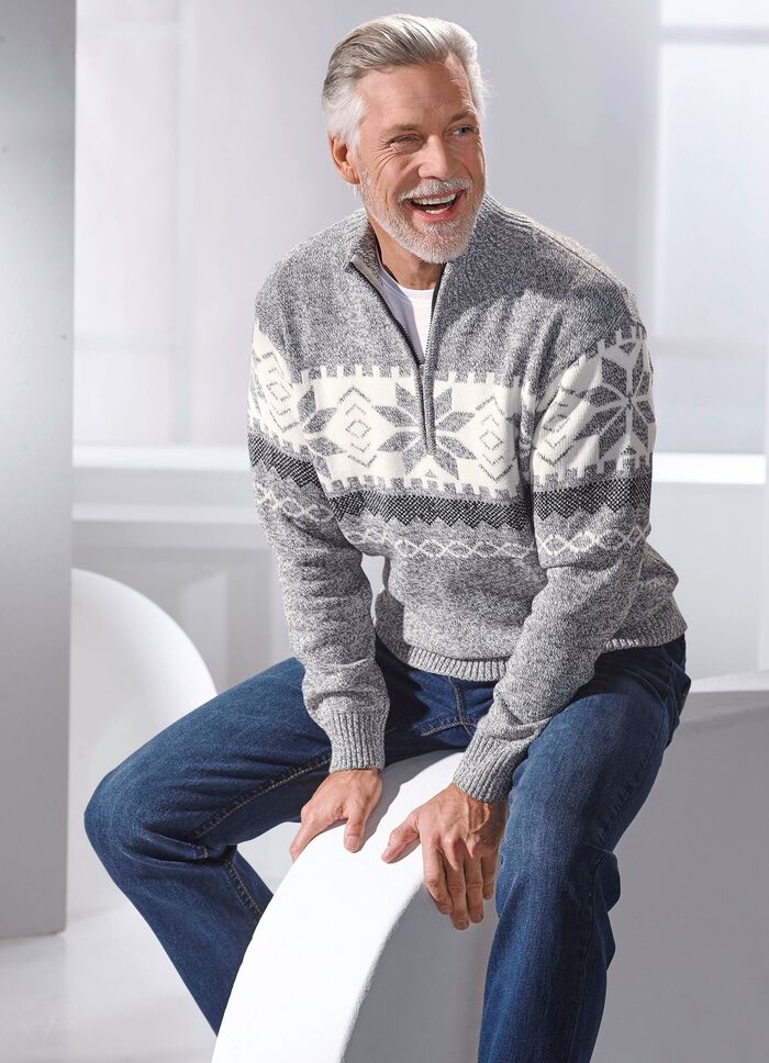 Troyer mit Norwegermuster 