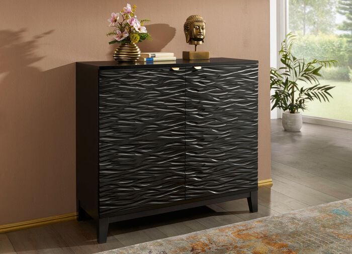 Sideboard mit 3D-Wellendekoration 