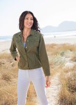 Bestickte Jeansjacke 