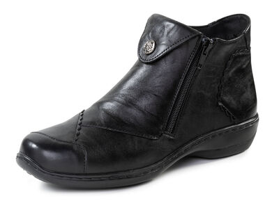 ELENA EDEN Bootie mit dezenter Knitter-Struktur und Metallschmuck 