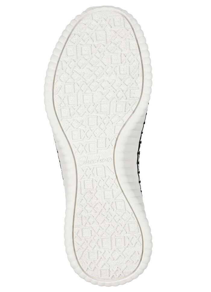 SKECHERS Slipper aus dehnbarem Strick-Material SCHWARZ