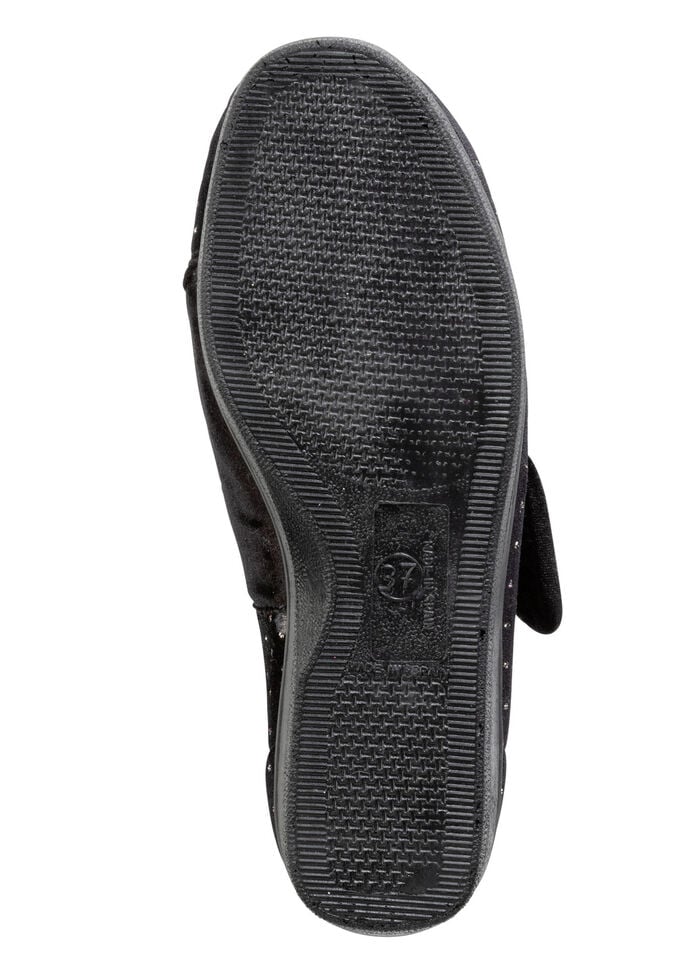 Laurina Klettschuh mit zart funkelnder Glitzer-Prägung SCHWARZ